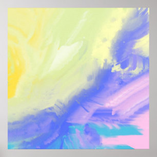 Póster pintura de óleo abstracta