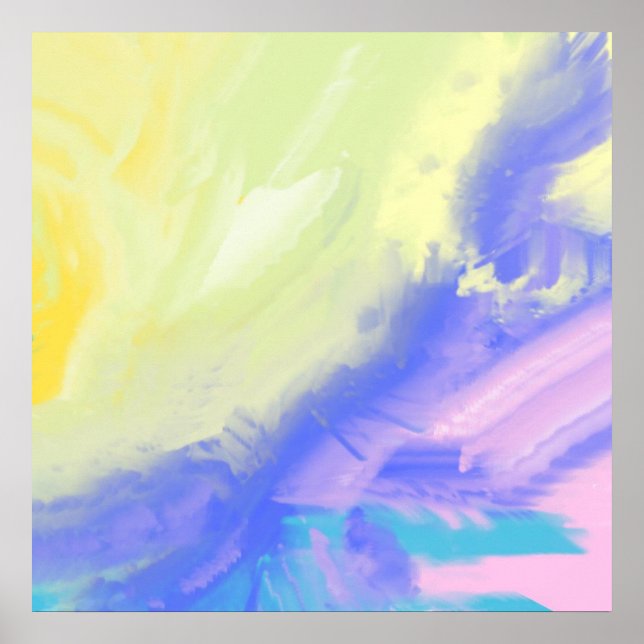 Póster pintura de óleo abstracta (Frente)