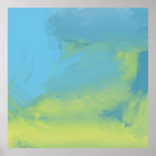 Póster pintura de óleo abstracta