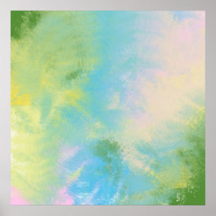 Póster pintura de óleo abstracta