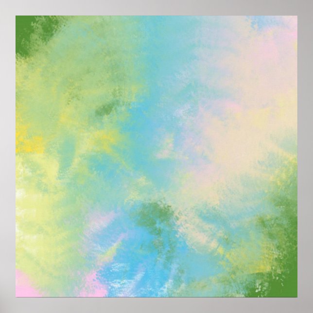 Póster pintura de óleo abstracta (Frente)