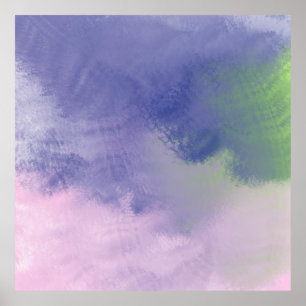 Póster pintura de óleo abstracta