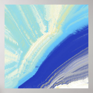 Póster pintura de óleo abstracta