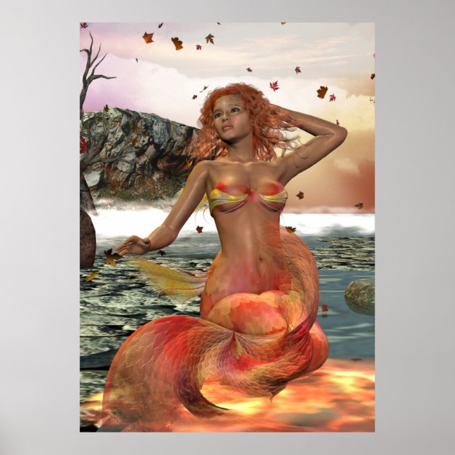 Póster Pintura de otoño de la serie estacional de la sire (Frente)