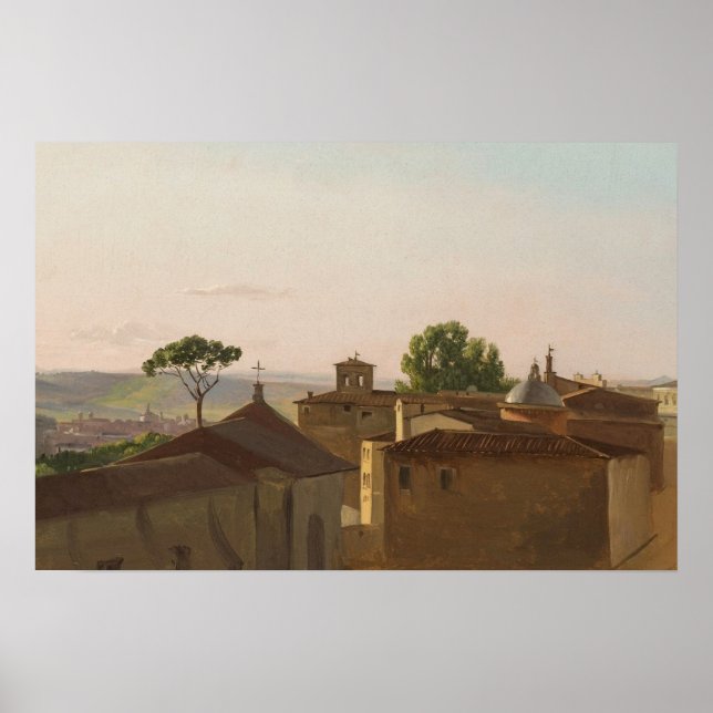 Póster Pintura de paisajes vintage (Frente)