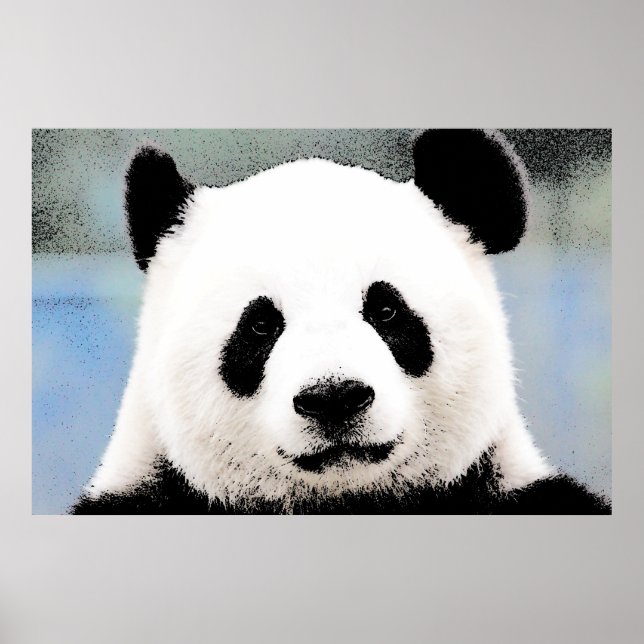 Póster Pintura de Panda (Frente)