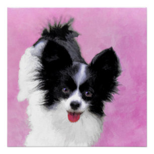 Póster Pintura de Papillon (blanco y negro) - Arte de per