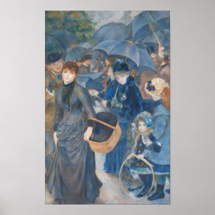 Póster Pintura de paraguas azul Renoir de Dark Academia