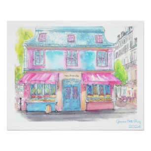Póster Pintura de pastelería al acuarela