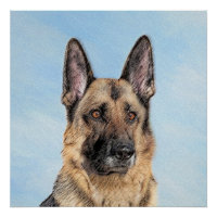 Pintura de pastor alemán - Arte de perro original 
