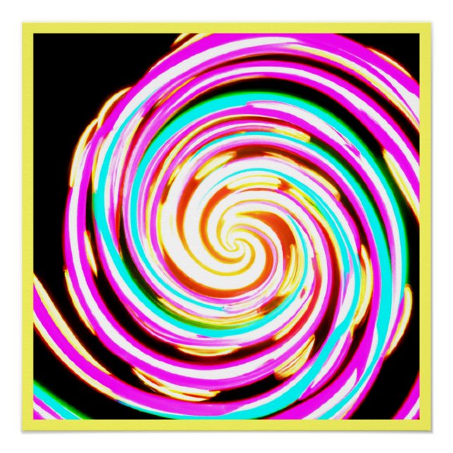 Póster Pintura de patrón de neón (Anverso)