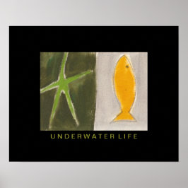 Póster pintura de peces decorativos para paredes