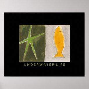 Póster pintura de peces decorativos para paredes