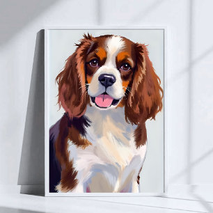 Póster Pintura de perro Cocker Spaniel