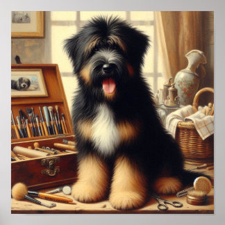 Póster Pintura de perro de Briard