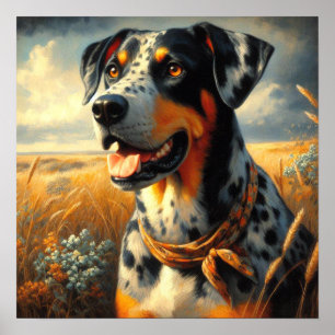 Póster Pintura de perro de leopardo de Catahoula
