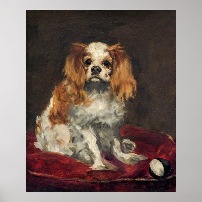 Póster Pintura de perro de Manet (Frente)