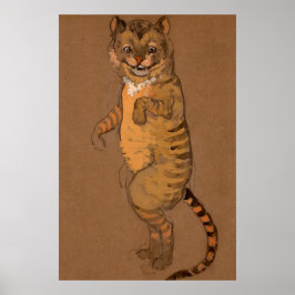 Póster Pintura de personajes de Alice y Wonderland Forest