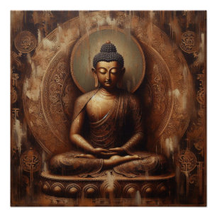 PÓSTER PINTURA DE PETRÓLEO BUDA #10
