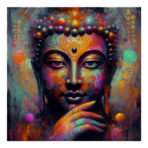 PÓSTER PINTURA DE PETRÓLEO BUDA #13