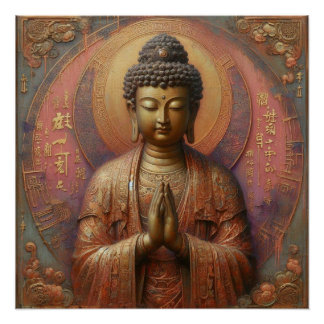 PÓSTER PINTURA DE PETRÓLEO BUDA #33