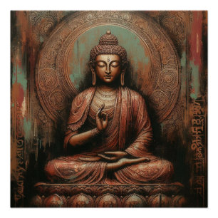 PÓSTER PINTURA DE PETRÓLEO BUDDHA #1