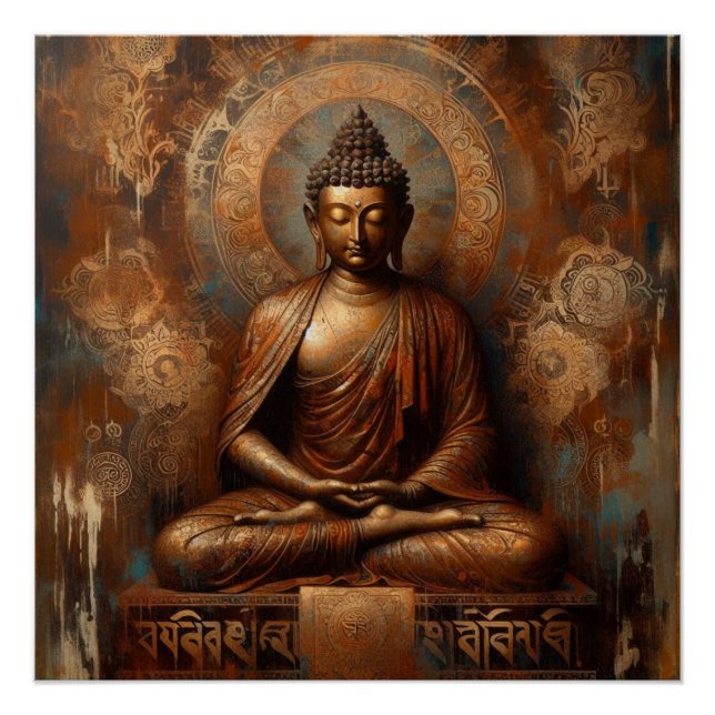 PÓSTER PINTURA DE PETRÓLEO BUDDHA #2 (Anverso)
