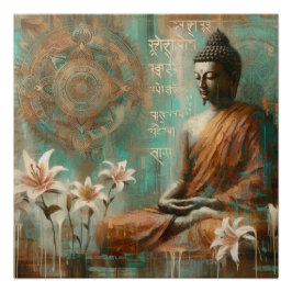 PÓSTER PINTURA DE PETRÓLEO BUDDHA #7