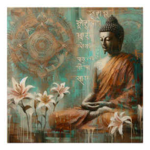 PÓSTER PINTURA DE PETRÓLEO BUDDHA #7