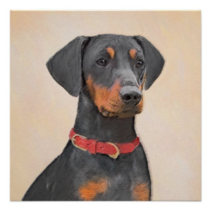 Póster Pintura de Pinscher original de arte animal