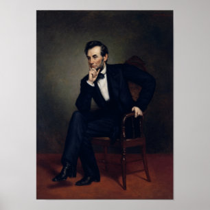Póster Pintura de presidente Abraham Lincoln
