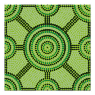 Póster Pintura de punto aborigen