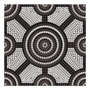 Póster Pintura de punto aborigen