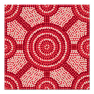 Póster Pintura de punto aborigen