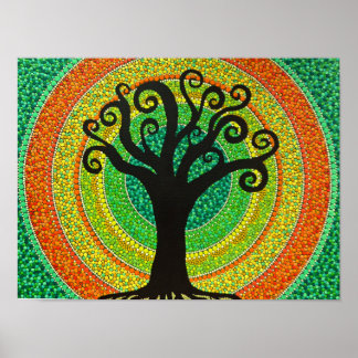 Póster Pintura de puntos Bild "Lebensbaum"