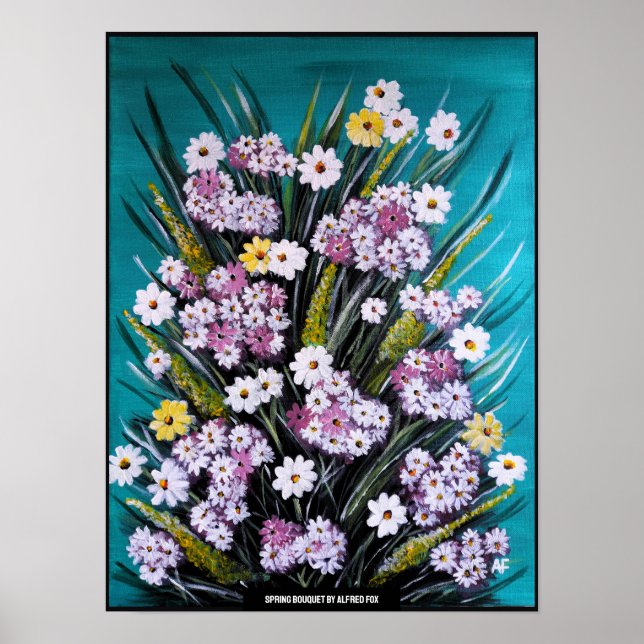 Póster Pintura de Ramo de Primavera de Alfred Fox (Frente)