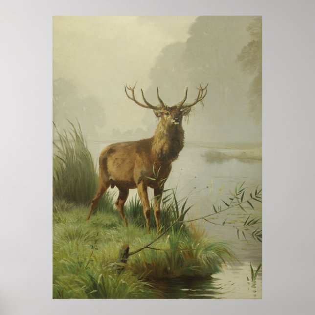 Póster Pintura de Red Deer (Frente)