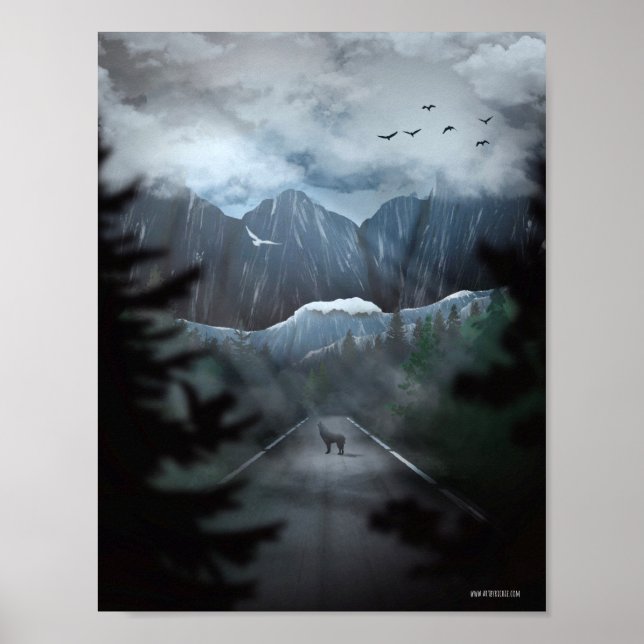 Póster Pintura de referencia nº 4 del polo ártico-norte (Frente)