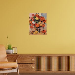 Póster pintura de Renoir, Jarrón de Flores,
