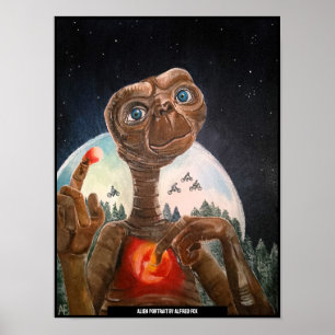 Póster Pintura de retrato alienígena de Alfred Fox