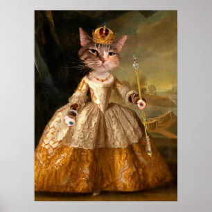Póster Pintura de retrato del Mascota real del Renacimien