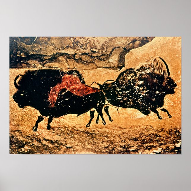 Póster Pintura de roca de bison, c.17000 a.C. (Frente)