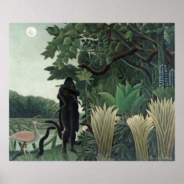 Póster Pintura de Rousseau Snake Charmer (Frente)