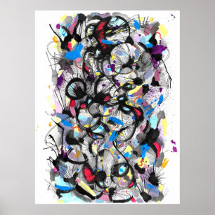 Póster Pintura de salpicón de galaxia