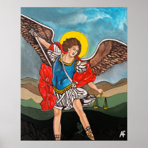 Póster Pintura de San Miguel Arcángel por Alfred Fox