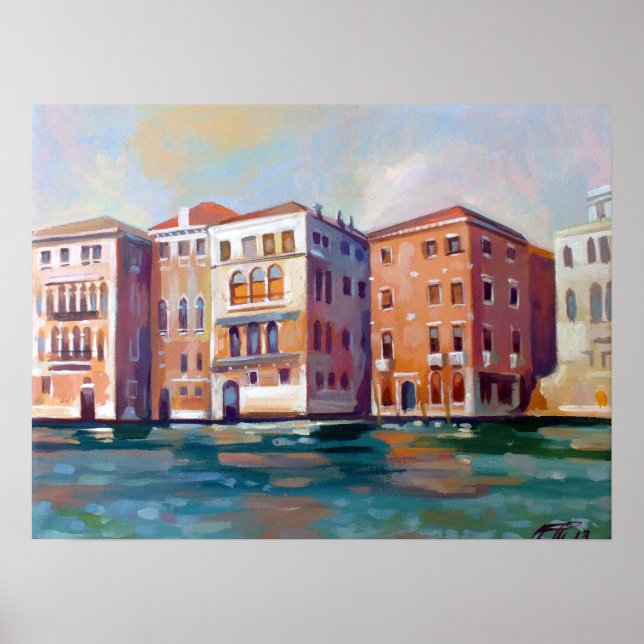 Póster Pintura de Sestiere San Marco | Venecia, Italia (Frente)