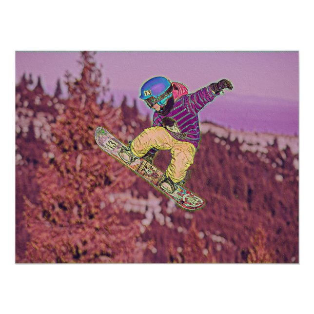 Póster Pintura de Snowboard (Anverso)
