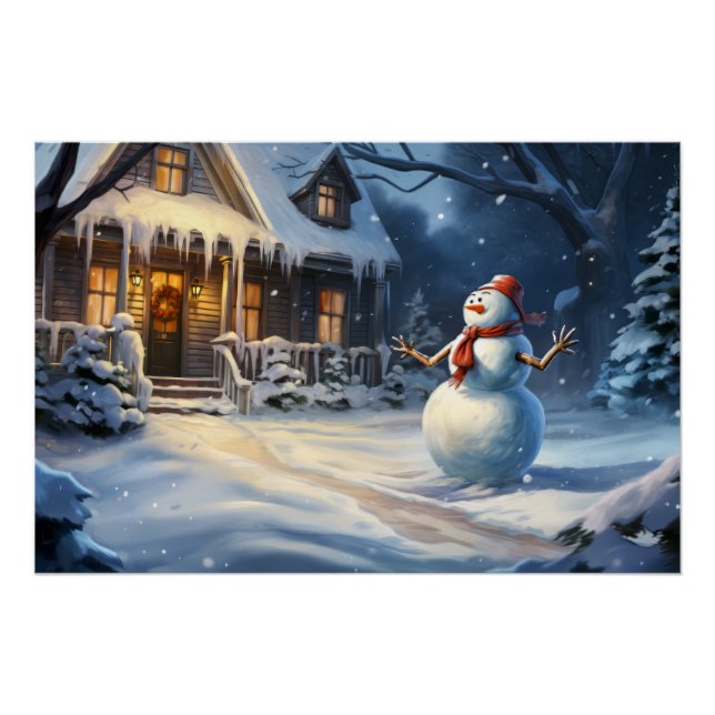 Póster Pintura de Snowman (Anverso)
