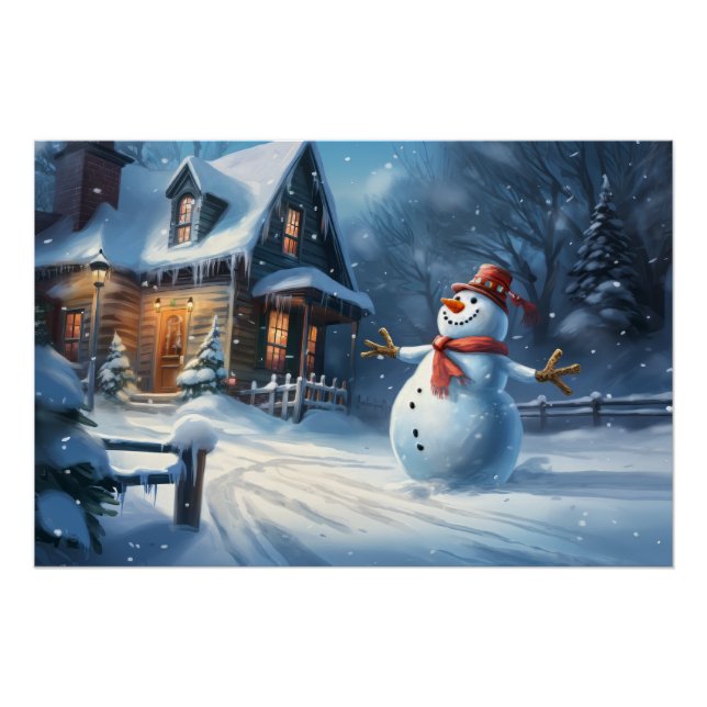 Póster Pintura de Snowman (Anverso)