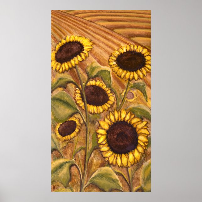 Póster Pintura De Sunflowers Painting De Paisaje Canadien (Frente)